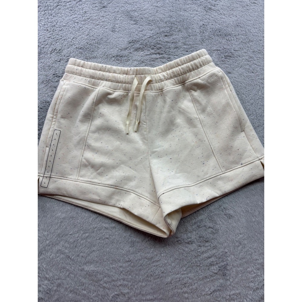 DSG Girls Sport Fleece Mid Rise‎ Short Speckled Cream Size L 14